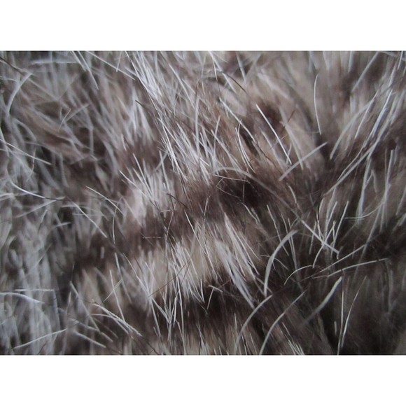 Beverly Hills Faux Fur Sweater Vest Women’s Size Large  Black Brown Hood - Picture 15 of 16
